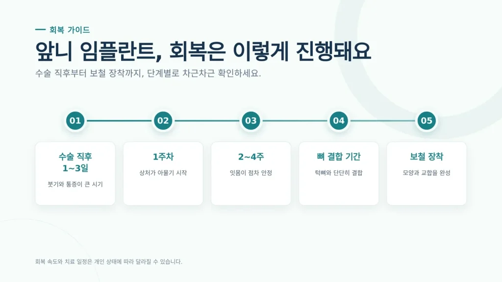 앞니 임플란트 비용 과정과 진료 설명